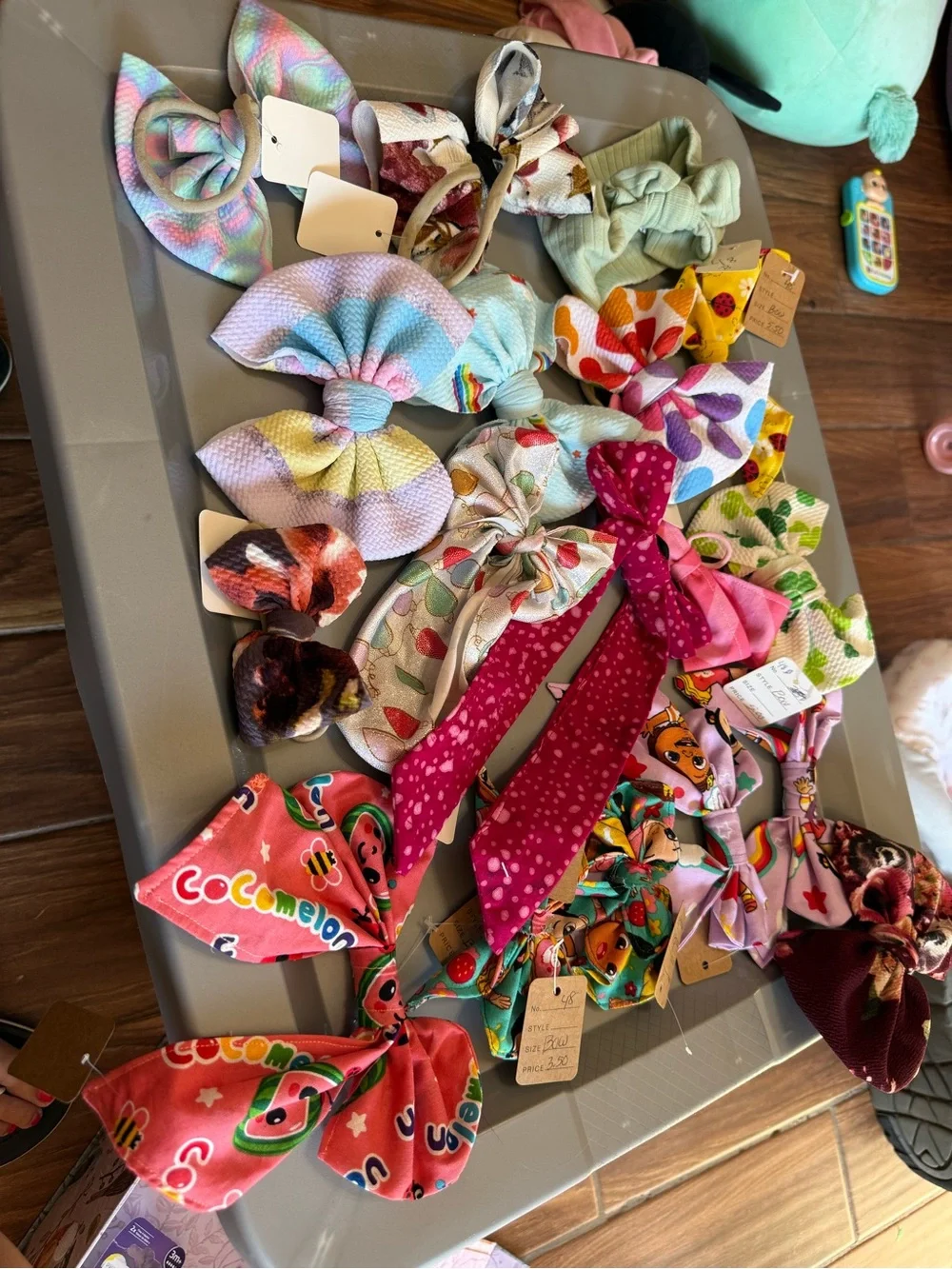 Girls Bow Headband Set in Pink, Red, Mint & Multicolor - Cute Patterned Bows